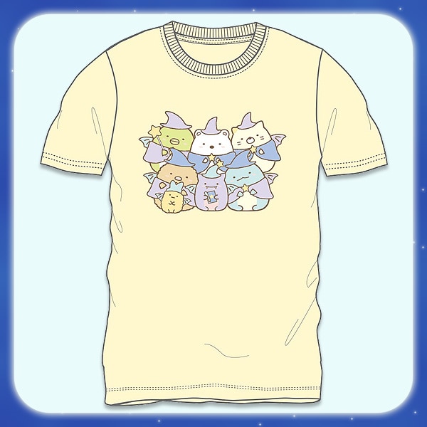 すみっコぐらし 青い月夜のまほうのコ Kids集合柄半袖tシャツクリーム 140 すみっコぐらし 青い月夜のまほうのコ