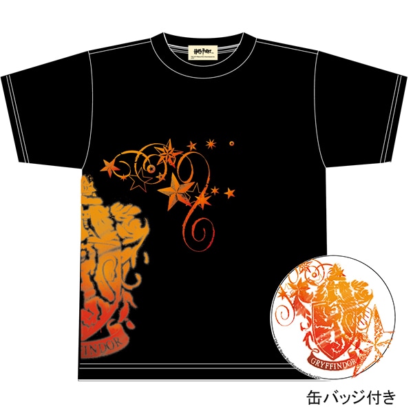 ハリー・ポッター Tシャツ2 ブラック(グリフィンドール)レフトL