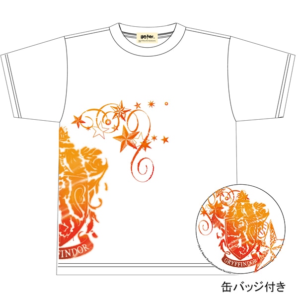 ハリー・ポッター Tシャツ4 ホワイト(グリフィンドール)レフトS