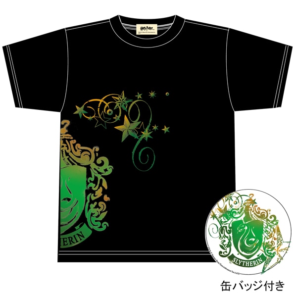 ハリー・ポッター Tシャツ6 ブラック(スリザリン)レフトS