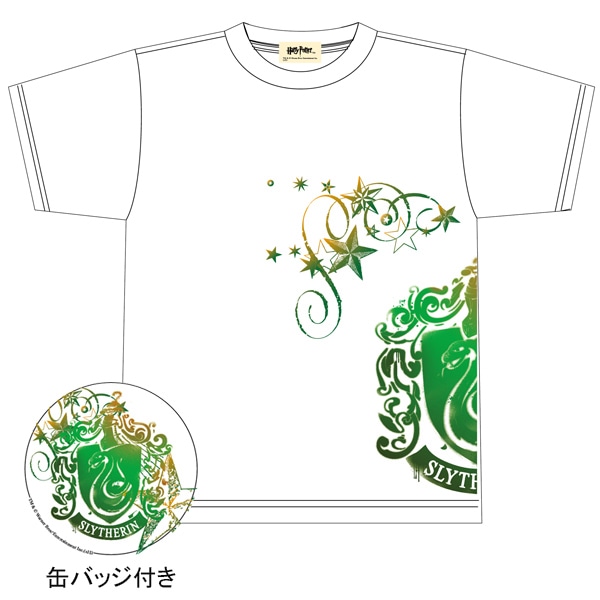 ハリー・ポッター Tシャツ7 ホワイト(スリザリン)ライトS