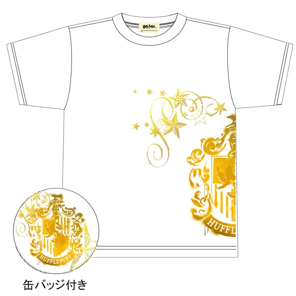 ハリー ポッター Tシャツ11 ホワイト ハッフルパフ ライトs ハリー ポッター